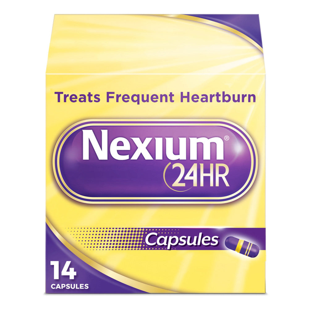 Nexium 24Hr Delayed Release Capsules For Heartburn, Acid Reflux, 14 Ea